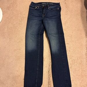American Eagle Outfitters Dark Blue Straight Leg Jeans